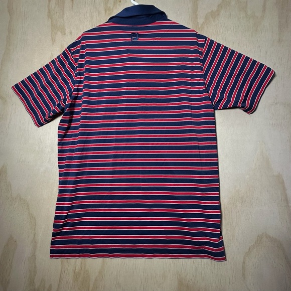 Footjoy Golf Polo Men's Size XL Bull Run Golf Club Red/Blue Striped Shirt - Picture 6 of 8